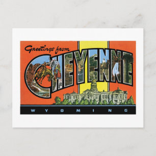 Grüße aus Cheyenne, Wyoming! Vintage-Postkarte Postkarte