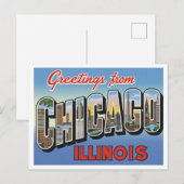 Grüße aus Chicago IL Postkarte (Vorne/Hinten)