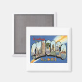 Grüße aus Chicago Illinois Magnet (Vorderseite/Rückseite)