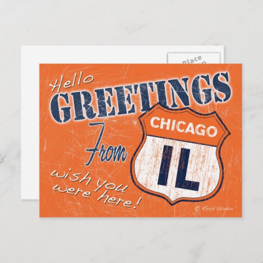 Grüße aus Chicago Illinois Postcard Postkarte (Vorne/Hinten)