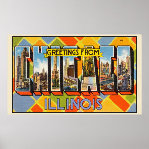 Grüße aus Chicago, Illinois Poster