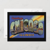 Grüße aus Chicago Illinois Postkarte (Vorne/Hinten)