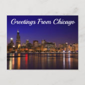 Grüße aus Chicago, Illinois Postkarte (Vorderseite)