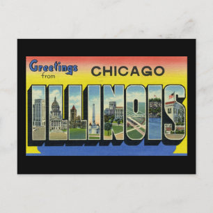 Grüße aus Chicago Illinois Postkarte