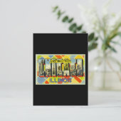 Grüße aus Chicago Illinois Postkarte (Stehend Vorderseite)