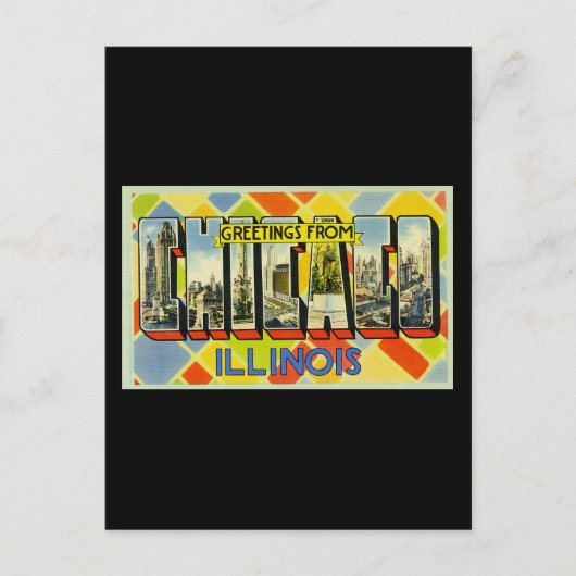 Grüße aus Chicago Illinois Postkarte (Vorderseite)