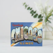Grüße aus Chicago Illinois Postkarte (Stehend Vorderseite)