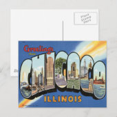 Grüße aus Chicago Illinois Postkarte (Vorne/Hinten)