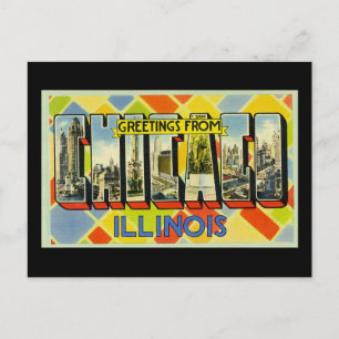 Grüße aus Chicago Illinois Postkarte