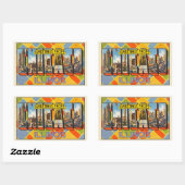 Grüße aus Chicago, Illinois Rechteckiger Aufkleber (Blatt)