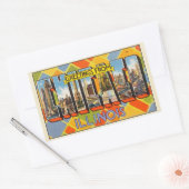 Grüße aus Chicago, Illinois Rechteckiger Aufkleber (Umschlag)