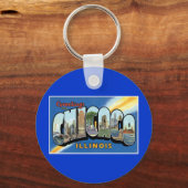 Grüße aus Chicago, Illinois! Schlüsselanhänger (Vorderseite)