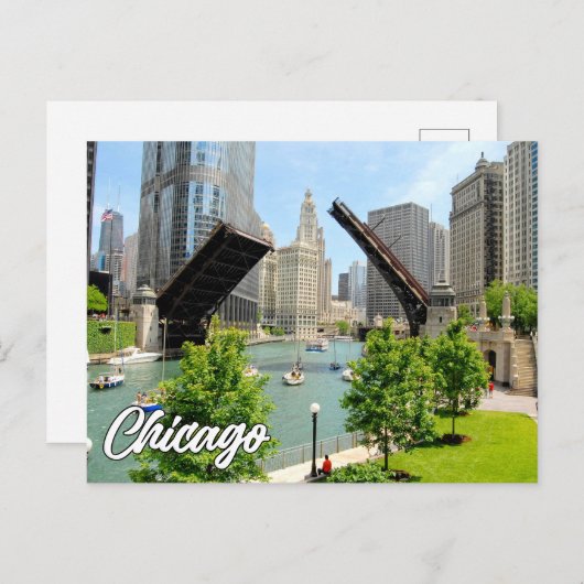 Grüße aus Chicago, Illinois, USA Postkarte (Vorne/Hinten)