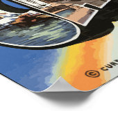 Grüße aus Chicago Illinois, Vintag Poster (Ecke)