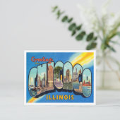 Grüße aus Chicago, Illinois Vintage Travel Postkarte (Stehend Vorderseite)