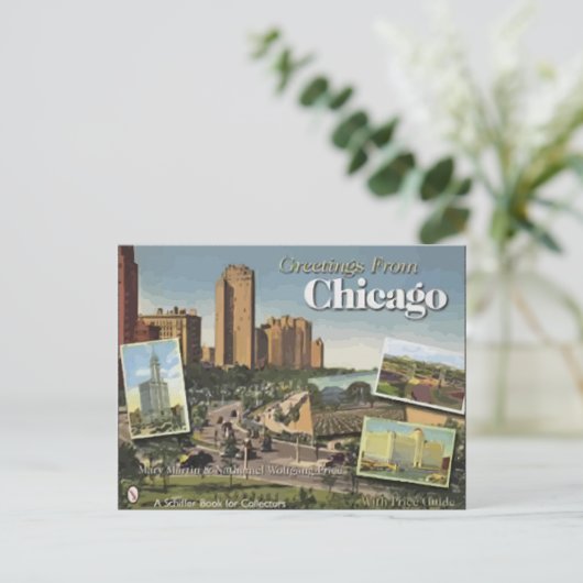 Grüße aus Chicago Postkarte (Stehend Vorderseite)