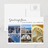 Grüße aus Chicago Postkarte (Vorne/Hinten)