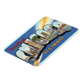 Grüße aus Chicago USA Reise Magnet (Linke Seite)