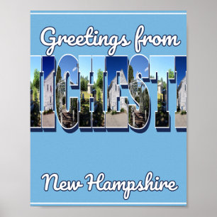 Grüße aus Chichester New Hampshire Foto Druck Poster