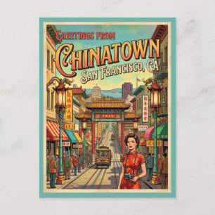 Grüße aus Chinatown San Francisco Postkarte