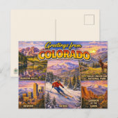 Grüße aus Colorado Postkarte (Vorne/Hinten)