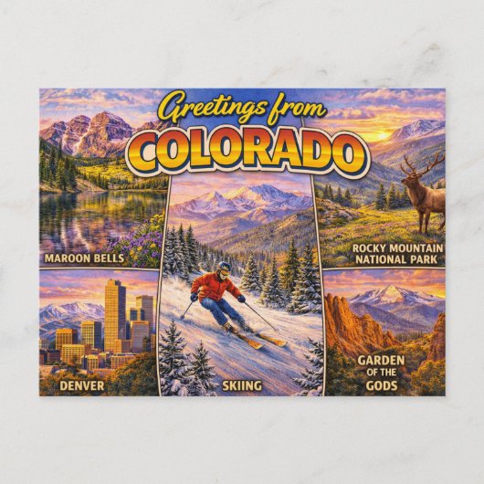 Grüße aus Colorado Postkarte (Vorderseite)