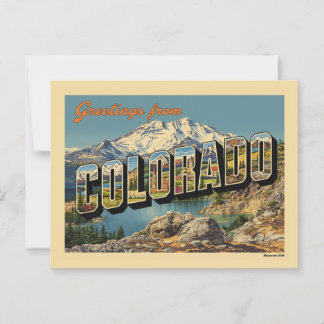 Grüße aus Colorado Vintage Postkarte