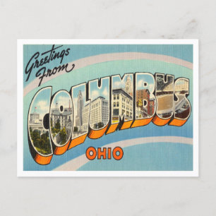 Grüße aus Columbus, Ohio Vintage Reise Postkarte