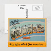 Grüße aus Columbus Postkarte (Vorne/Hinten)
