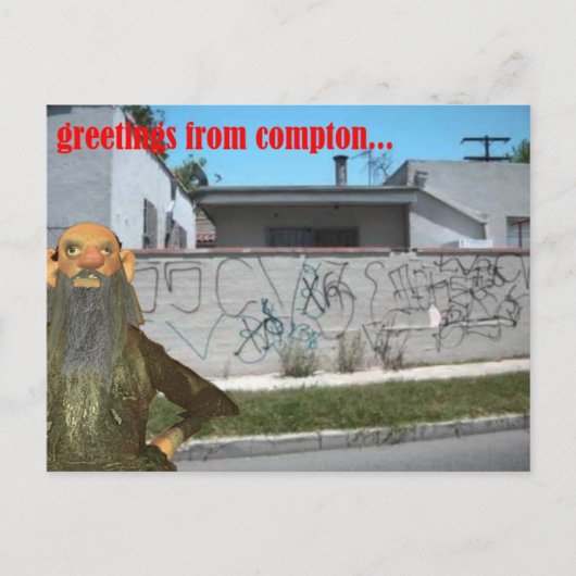 Grüße aus Compton Postkarte (Vorderseite)