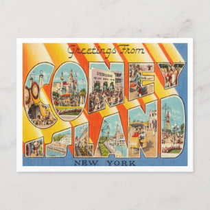 Grüße aus Coney Island, New York Reise Postkarte