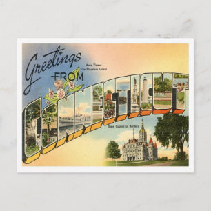 Grüße aus Connecticut Postkarte