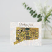 Grüße aus Connecticut Postkarte (Stehend Vorderseite)