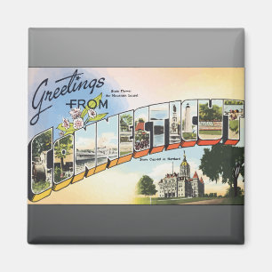 Grüße aus Connecticut, Vintag Magnet