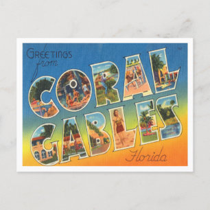 Grüße aus Coral Gables, Florida Reise Postkarte