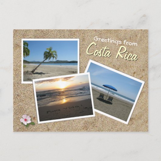 Grüße aus Costa Rica Postkarte (Vorderseite)