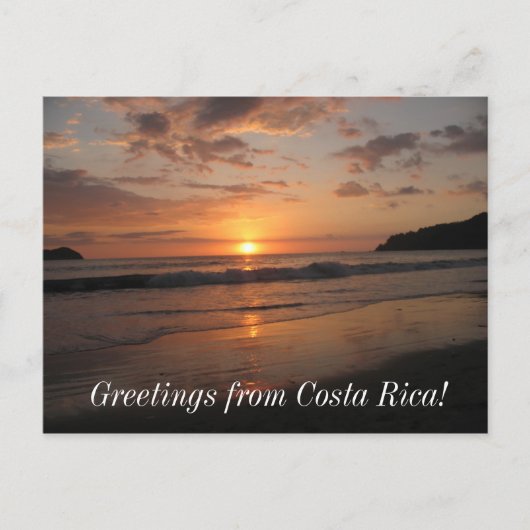 Grüße aus Costa Rica! Postkarte (Vorderseite)