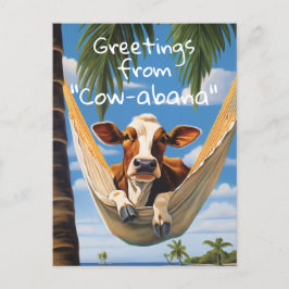 Grüße aus "Cow-abana" Urlaub Postkarte