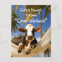 Grüße aus "Cow-abana" Urlaub Postkarte