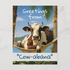 Grüße aus "Cow-abana" Urlaub Postkarte