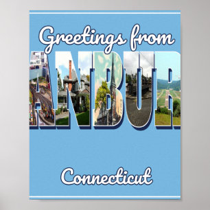 Grüße aus Danbury, Connecticut Fotoabzug – Poster