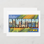Grüße aus Davenport, Iowa! Postkarte (Vorne/Hinten)