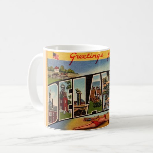 Grüße aus Delaware Kaffeetasse (Vorderseite Links)