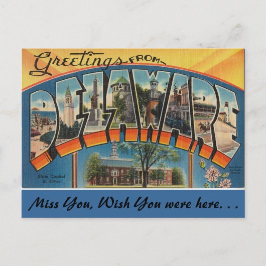 Grüße aus Delaware Postkarte (Vorderseite)