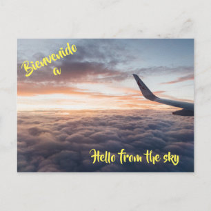 Grüße aus dem Himmel auf der Reisekarte Postkarte
