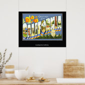 Grüße aus dem kalifornischen Poster (Küche)