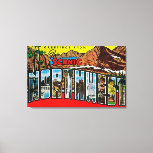 Grüße aus dem Landschaftlichen Nordwesten Leinwanddruck (Vorderseite)