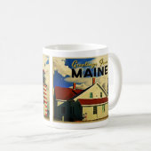 Grüße aus dem Leuchtturm Maine Kaffeetasse (VorderseiteRechts)