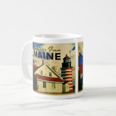 Grüße aus dem Leuchtturm Maine Kaffeetasse (Vorderseite Links)