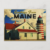 Grüße aus dem Leuchtturm Maine Postkarte (Vorderseite)